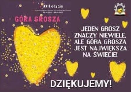 Podziękowania za górę grosza