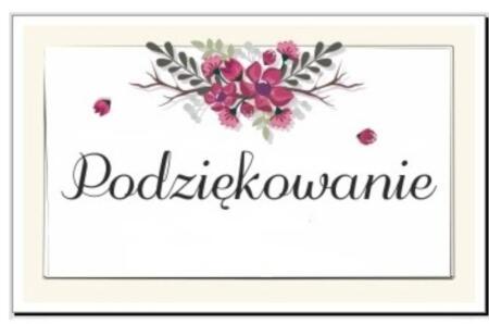 PODZIĘKOWANIE