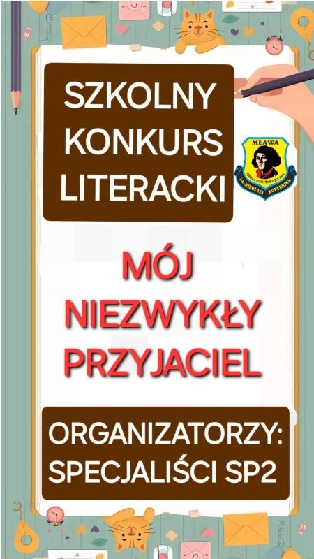 Konkurs literacki ''Mój niezwykły przyjaciel''