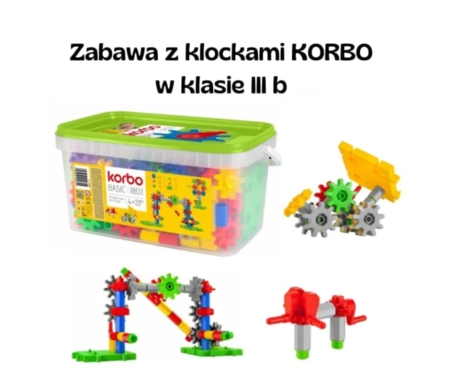 Zabawa klockami Korbo w klasie IIIB 