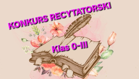 Udział uczniów w konkursie recytatorskim ''Wiosenne spotkanie z poezją''
