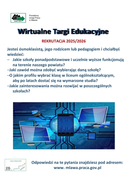 Zaproszenie na Wirtualne Targi Edukacyjne