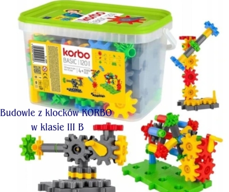 Zabawa klockami KORBO w klasie III b