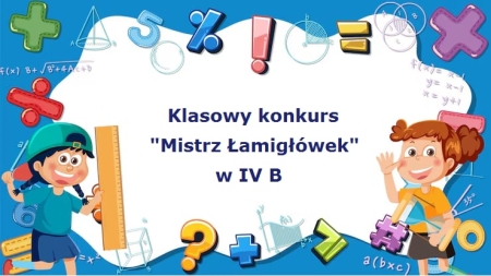 Klasowy konkurs „Mistrz łamigłówek” w IV B