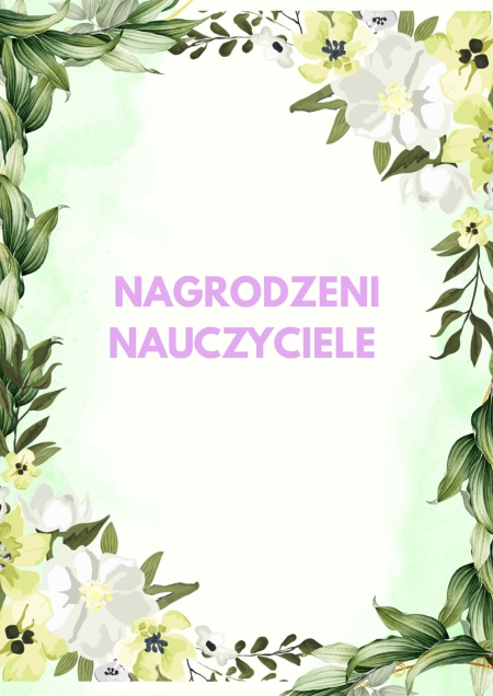 Nagrodzeni nauczyciele