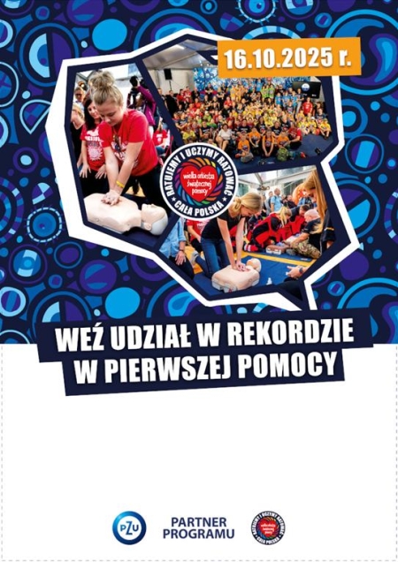 Udział szkoły w „Biciu Rekordu w Udzielaniu Pierwszej Pomocy” 2025 r.