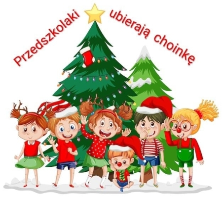 Przedszkolaki ubierają choinkę